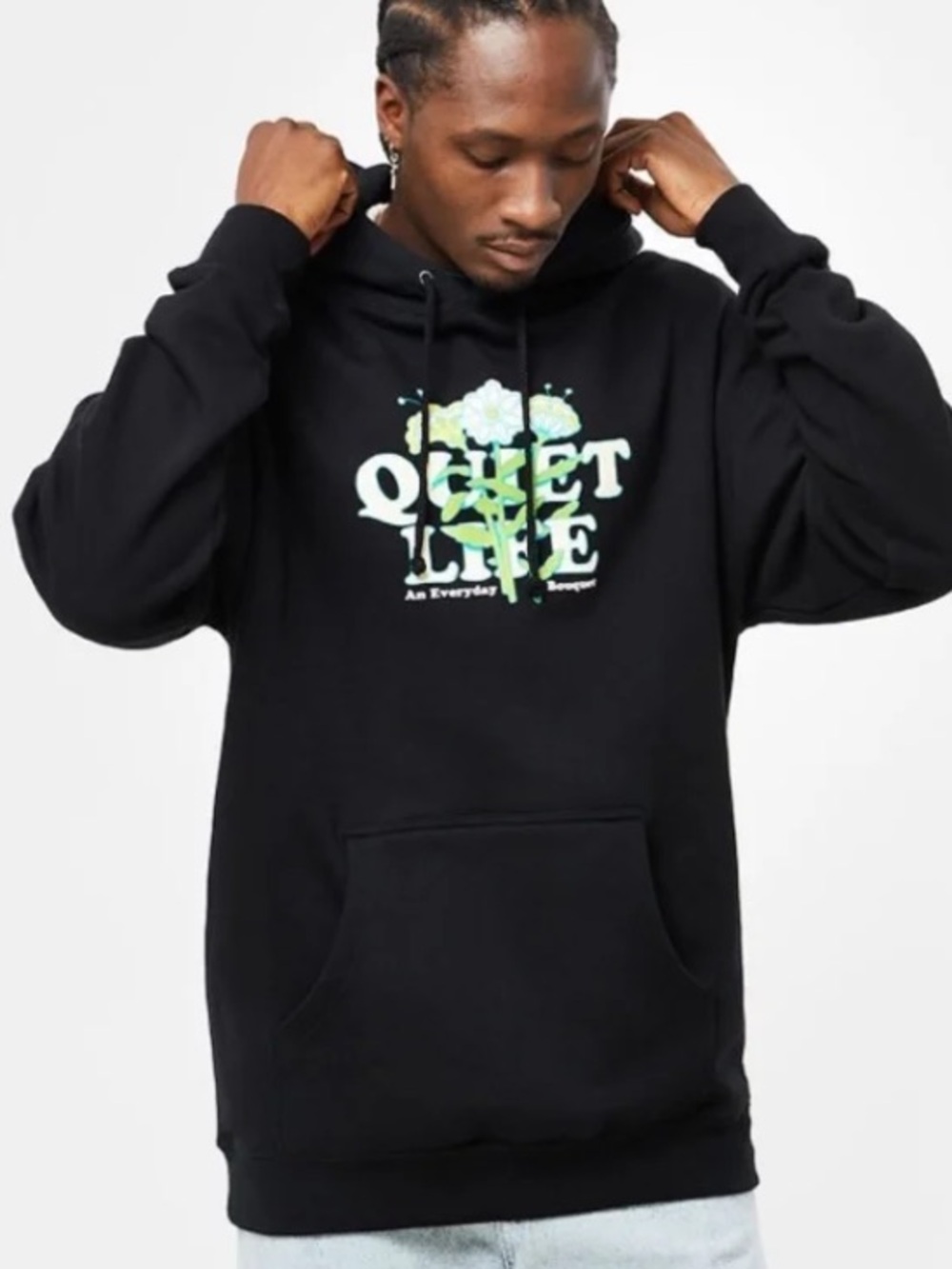 THE QUIET LIFE Everyday Bouquet Hoodie Skateboard Streetwear Clay Hickson Art XL